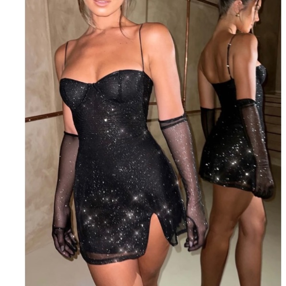 Black slip dress